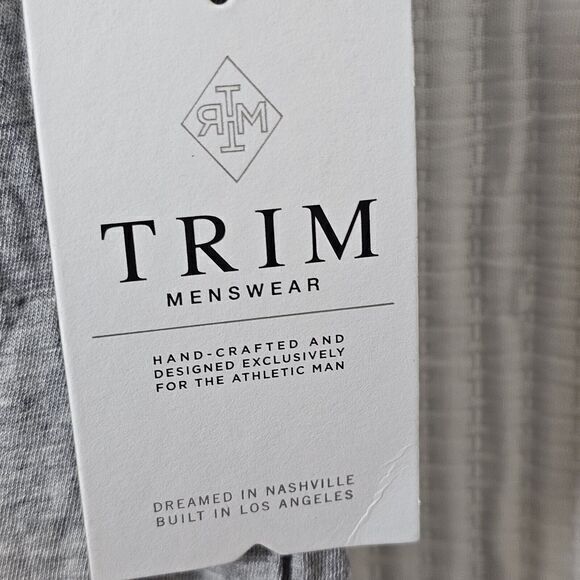 Trim Menswear Shirt Mens XL Super Soft Short Sleeve Active Casual Hand Crafted - Picture 3 of 5